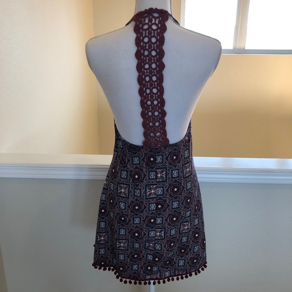 ASOS - Pattern Dress or Coverup - Maroon - Size 6 - Picture 7 of 8